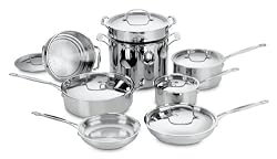 Cuisinart 77-14 Chef's Classic Stainless-Steel 14-Piece Cookware Set