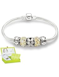 Authentic Chamilia Limited Edition Designer Bracelet Set Yellow 5040-1475