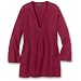 Cotton/Cashmere Split-Neck Tunic