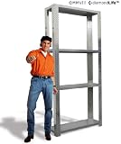 Diamond Life HS964420.S DiamondRack 44 W x 20 D x 96 H 4 Shelves: Galvanized Steel Capacity- Up to 1 Ton - Case of 12