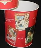 Collectible Coca Cola (Coke) Large Waste Basket Licensed Ti