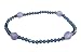 Anklet - A30 - Swarovski TM Crystal and Textured Frosty Glass Beads - Stretch ~ Montana (Denim Blue)