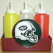 New York Jets Party Animal Condiment Caddy Caddie - NFL Football Fan Shop Sports Team Merchandise