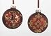 Pack of 12 Christmas Wishes Fleur de Lis Red & Gold Glass Ball Ornaments