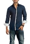 Nostra Young Navy Blue Casual Shirt(Ny-Nblu1)