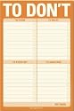 To Don't List Memo Pad