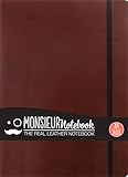 Monsieur Notebook Leather Journal - Brown Ruled Large (Monsieur Notebook Ruled, 24-lb Ivory)