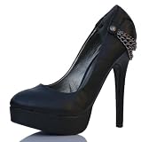 Black Pumps Buckle Chain Platform High Heel Fantasy