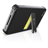 Macally Snap On Case with Stand and Sticky Swipe for iPhone 4 (Black)
