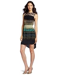 Silk  Snake Print Striped Print  Dress With Pearls