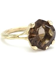 Gabrielle Sanchez Faceted Smoky Topaz Eye Cocktail Ring, Size 7
