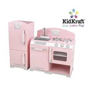 Kidkraft Pink Retro Kitchen 53160 Activity Playset (Pink)