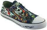 Ed Hardy Kids Boys Girls Cobra Snake Blue Lowrise Sneakers