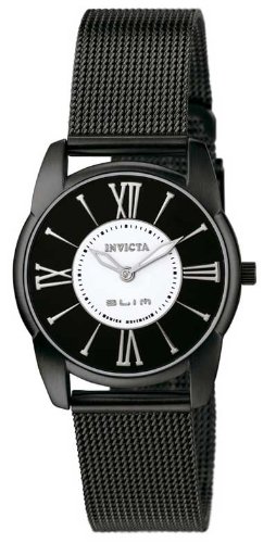 Invicta Women's 5349 Slim Collection Mesh Black Ion-Plated Stainless Steel Watch