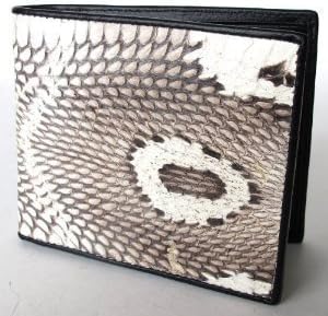 BEAUTIFUL GENUINE HEAD HOOD COBRA BIFOLD WALLET IN WHITE AND BLACK COLOR