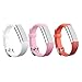 I-SMILE 3PCS Newest Version Colorful Replacement Wristband with Secure Clasps for Fitbit Alta Only(No Tracker, Replacement Bands Only)