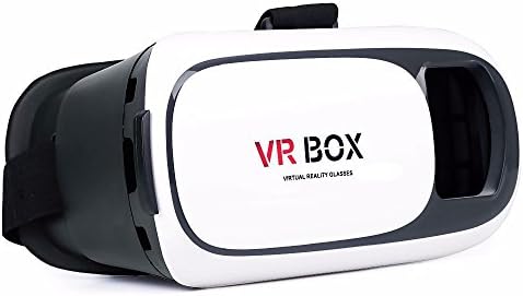 EASTKING VR Headset 3D Glasses Virtual Reality Box for iPhone 6 Plus 6s, Samsung, Motorola, LG, Nexus, HTC - Black/White