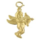 Cute 14k Yellow Gold Cupid Charm