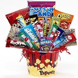 SCHEDULE YOUR DELIVERY DAY! Junk Food Junky Snack Food Gift Basket - Chocolate and Candy Bouquet