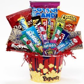 SCHEDULE YOUR DELIVERY DAY! Junk Food Junky Snack Food Gift Basket - Chocolate and Candy Bouquet