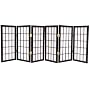 2ft. Window Pane Desktop Japanese Shoji Privacy Screen Room Divider - 6 Panel Black
