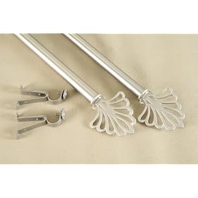 NEW Decorative Rod Set#21, 28-48 inch, satin nickel