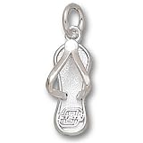 Oklahoma State University Flip Flop 5/8 Pendant (Silver)
