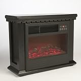 American Comfort 32 Inch Electric Black Fireplace With Mantle & LCD Display - BLOW OUT SALE!