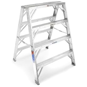 Buy Werner TW374-30 300-Pound Duty Rating Aluminum Twin Stepladder and Portable Work... by Werner now!