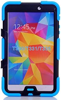 Galaxy Tab 4 8.0 Inch T330 Tablet Case, Vogue Shop Heavy Duty rugged impact Hybrid Case Ultra Tough Kickstand Shock Proof Case Cover For Samsung Galaxy Tab 4 8.0 inch T330 /T331/ T335 (2014 Released) (Sky blue)