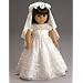 Wedding or Communion White Lace Dress and Veil for 18" American Girl Dolls