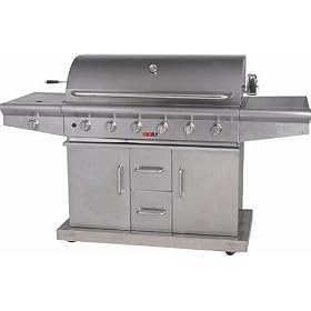 Platinum Stainless Steel 6 Burner Gas Barbecue - FREE DELIVERY