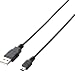 ELECOM RoHS������&�Ķ���θ�ѥå����� ����USB2.0�����֥� A-miniB������ 0.5m �֥�å� U2C-JM05BK