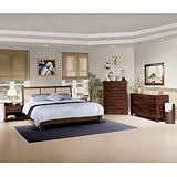 Havana Queen 4-Piece Bedroom Set (Pecan)