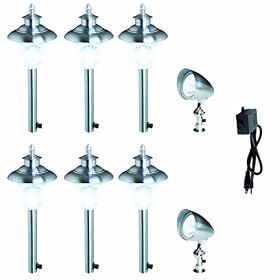 Westinghouse 420628-41P HI-Intensity LED Landscape Lighting Set, 8 Piece (6 Pathlights and 2 Spotlights )
