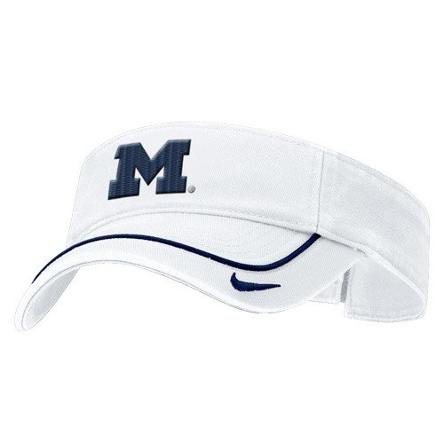 Nike Michigan Wolverines White Swoosh Visor