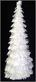 2-Piece Set Diva White Feather Cone Tabletop Christmas Trees #X4825