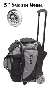 KAZE 2-Ball Roller Bag (Black-Gray)