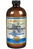 LifeTime Liquid Calcium Magnesium Citrate, 750 mg. Blueberry Flavored, 16 Ounce