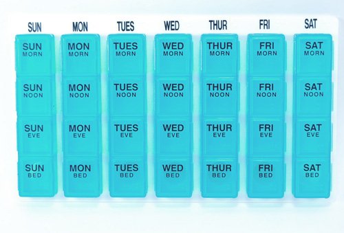 Four-A-Day, Weekly, One Day At A Time Medication Organizer - Medium