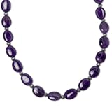 Sterling Silver Amethyst Beaded Necklace
