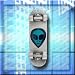 Alien Face Skateboard Charm on a 30