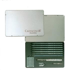 Cretacolor Monolith Box- Woodless Graphite Pencil Drawing Set