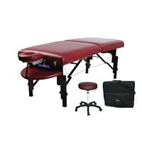 Ironman Delta Spa Table with Carry Case and Massage Stool (Burgundy)