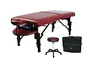 Ironman Delta Spa Table with Carry Case and Massage Stool (Burgundy)