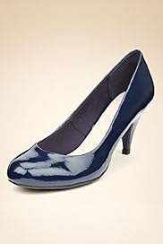 Round Toe Patent Court Shoes
