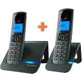 Alcatel - Versatis F250 duo - Téléphone sans fil numérique mains-libres- Gris