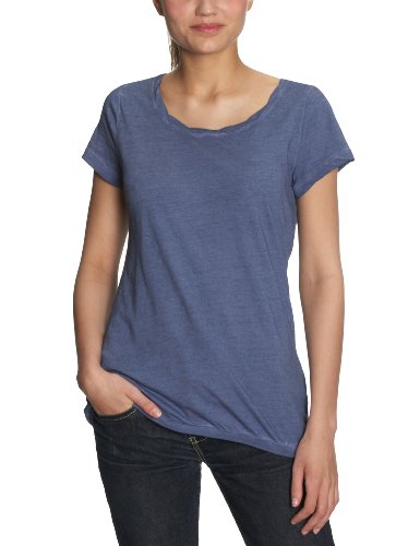 Oui Damen Shirt/ T-Shirt  22779, Gr. 38, Blau (blue 5386) Preisvergleich
