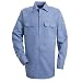 Bulwark Flame Resistant 7 oz Cotton/Nylon Excel FR ComforTouch Regular Work Shirt with Sleeve Vents, Lined Cuff, Light Blue, 3X-Large