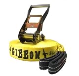GIBBON SLACKLINE 15m CLASSIC 50mm SLACK LINE 15 METRE SET TIGHT ROPE JL815